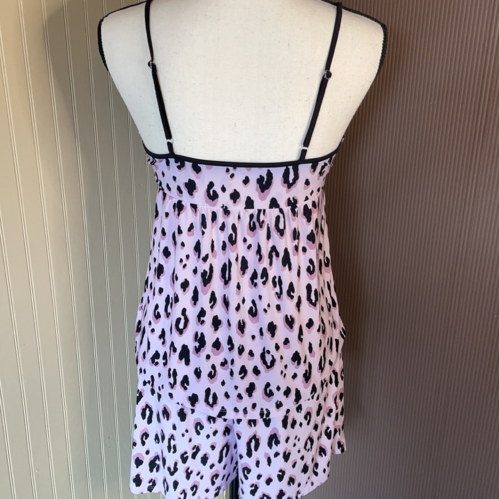 Alfani pink/black leopard print pajama set size s - Picture 4 of 14